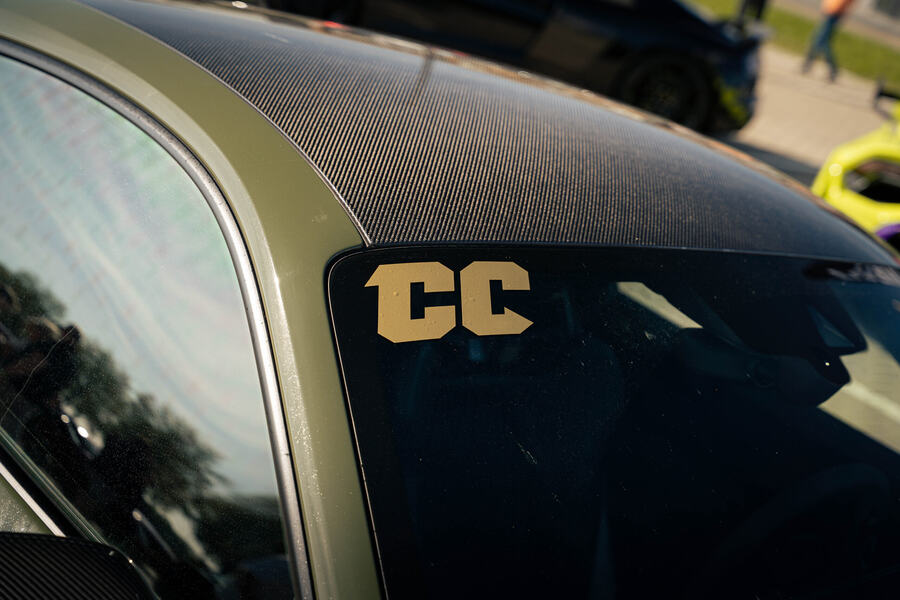 Carbon roof with the CC logo of a participating sports car