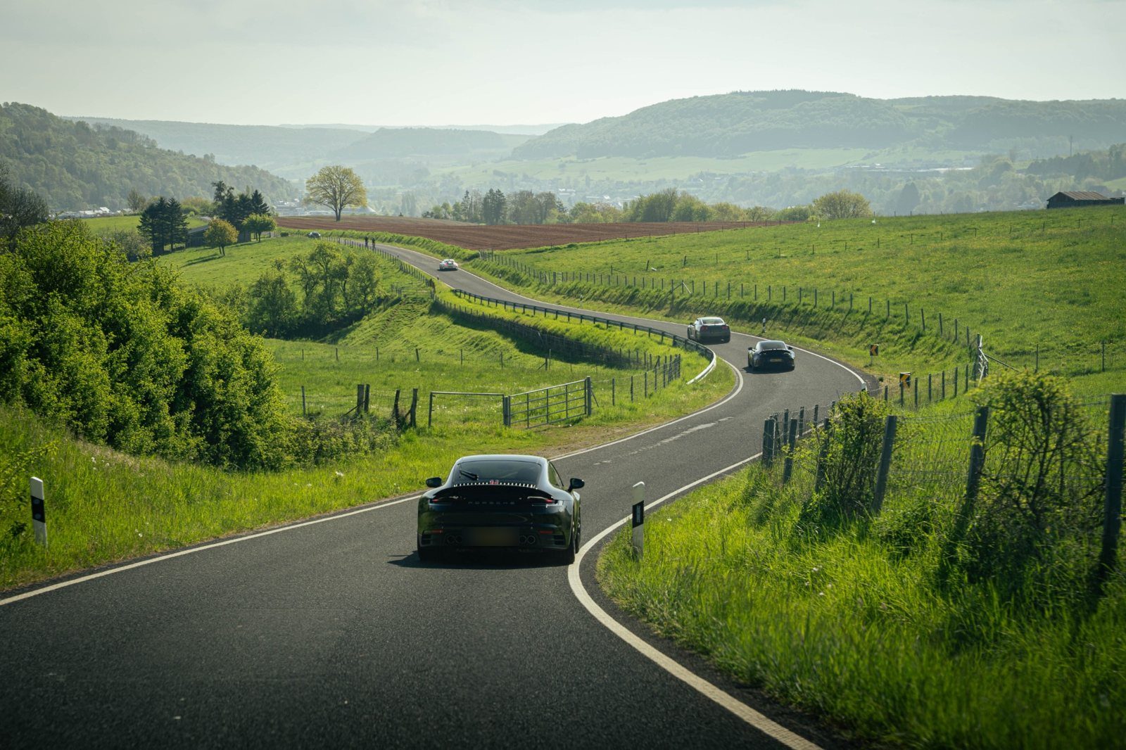 Sports cars on the road during Voorjaarsrit