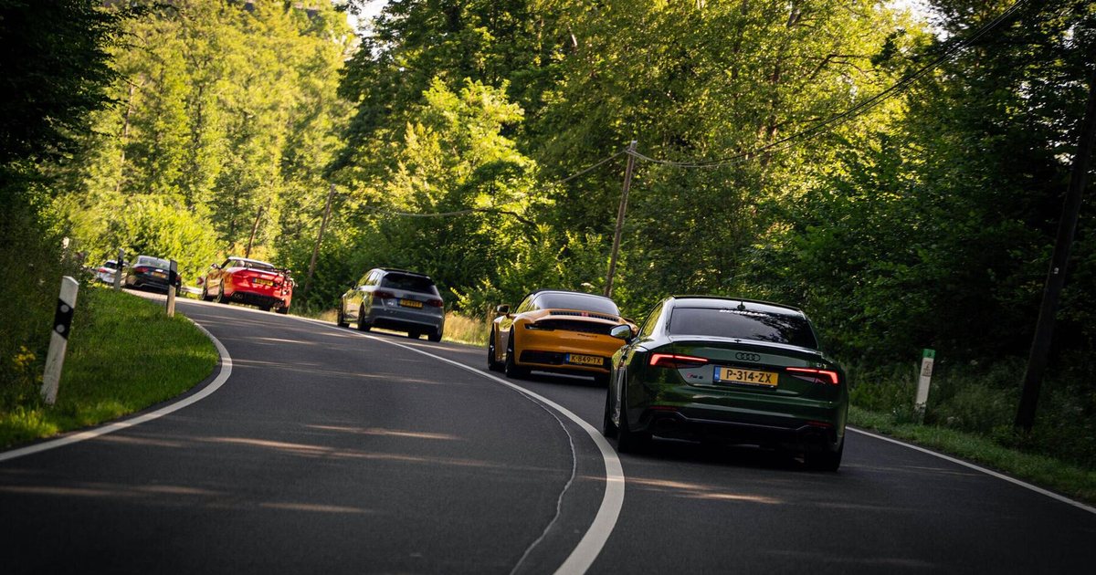 Sports cars on the road during THE DRIVE